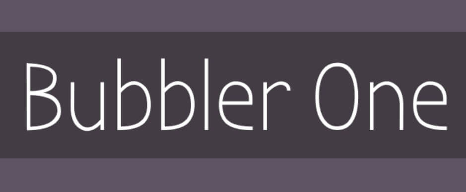 Bubbler One Font