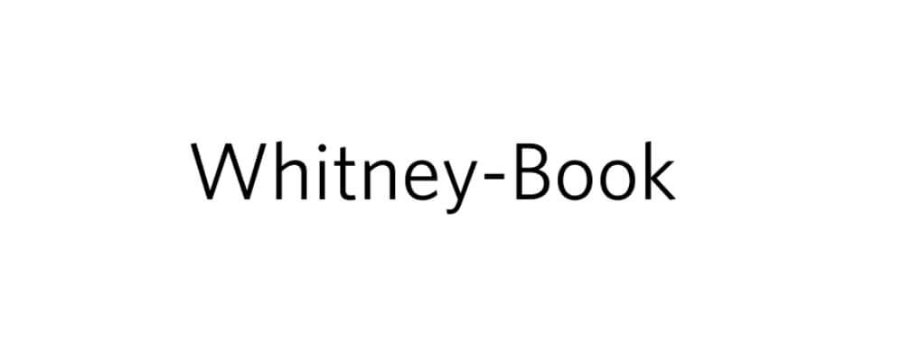 Whitney Book Font