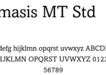 Amasis MT Std Font