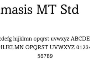 Amasis MT Std Font