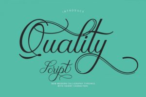 Quality Script Font
