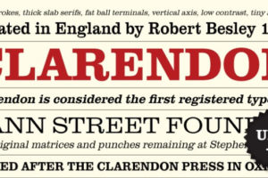Clarendon Typeface Font