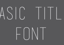 Basic Title Font Family