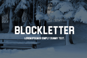 Blockletter Font