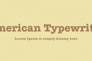American Typewriter Font Family