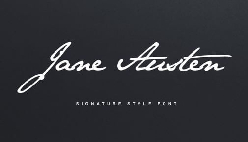 Jane Austen Signature Font
