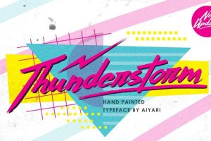 Thunderstorm Font