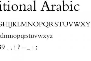Traditional Arabic Font
