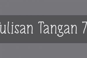 Tulisan Tangan 74 Font Family