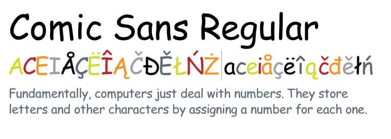 comic sans font