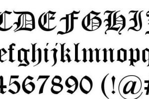 Old English Text Mt Font