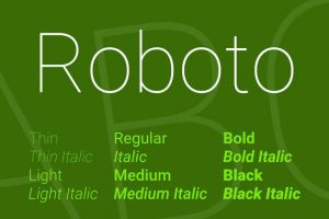 Roboto Font Family
