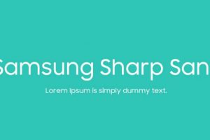 Samsung Sans Font Family