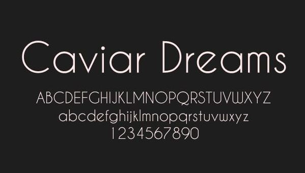 caviar dreams font free download mac