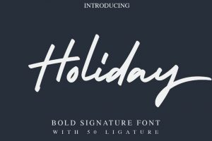 Holiday Bold Script Font