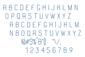 AC line font