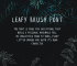 Leafy Brush Font