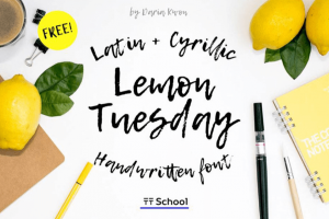 Lemon Tuesday Handwritten Font