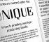 Unique font
